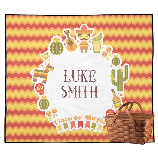 Custom Fiesta - Cinco de Mayo Outdoor Picnic Blanket (Personalized)