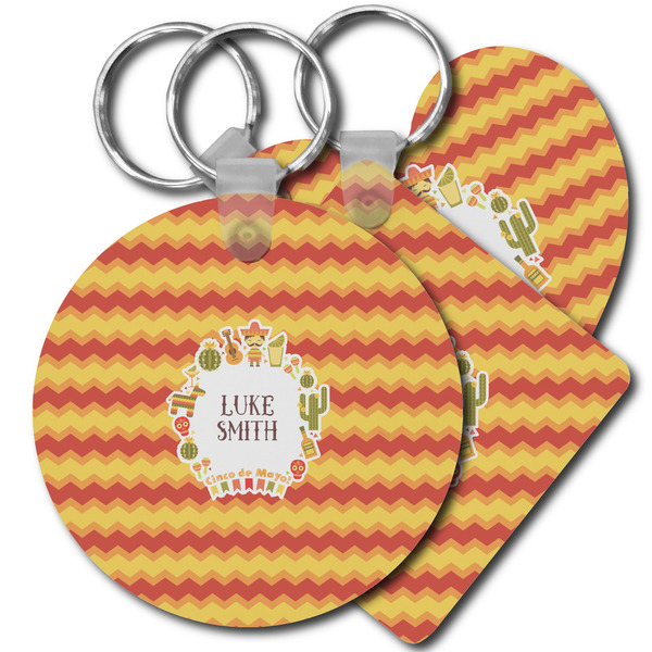 Custom Fiesta - Cinco de Mayo Plastic Keychain (Personalized)