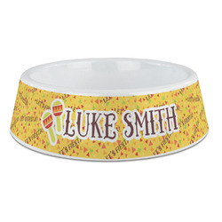Fiesta - Cinco de Mayo Plastic Dog Bowl - Large (Personalized)