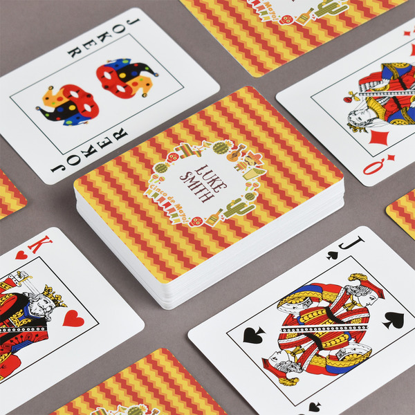 Fiesta - Cinco de Mayo Playing Cards - Front & Back View