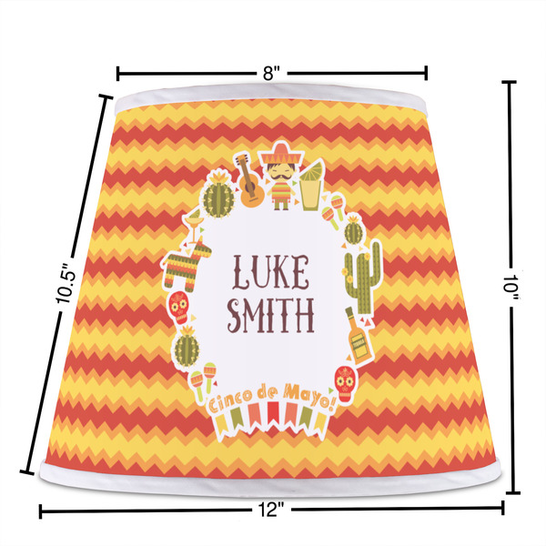 Fiesta - Cinco de Mayo Poly Film Empire Lampshade - Dimensions