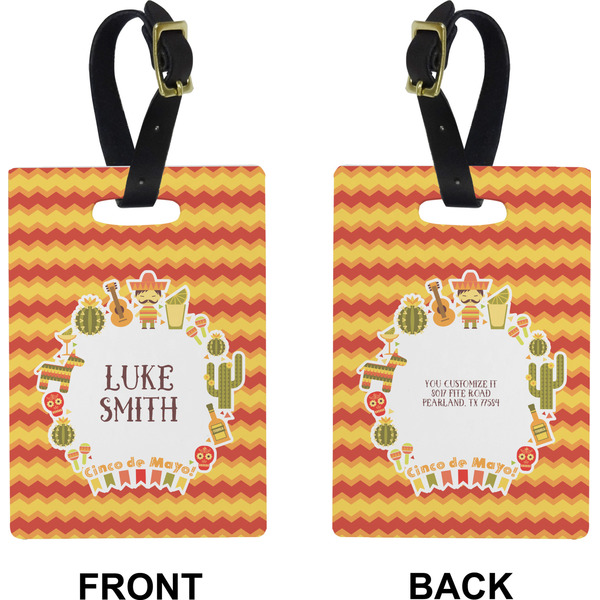 Fiesta - Cinco de Mayo Rectangle Luggage Tag (Front + Back)