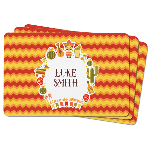 Fiesta - Cinco de Mayo Rectangular Fridge Magnet - THREE