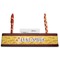 Fiesta - Cinco de Mayo Red Mahogany Nameplates with Business Card Holder - Straight