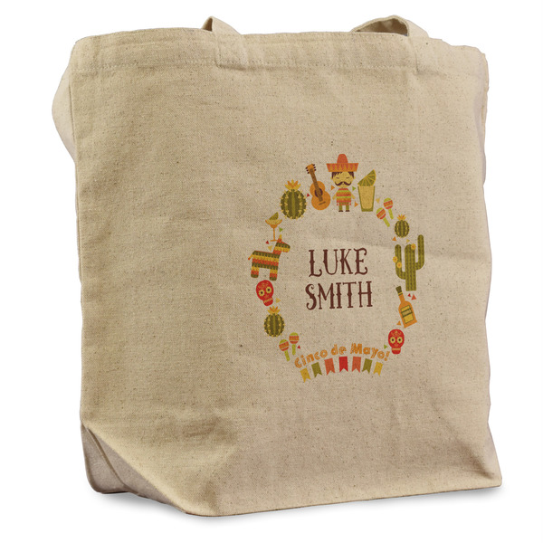 Custom Fiesta - Cinco de Mayo Reusable Cotton Grocery Bag (Personalized)