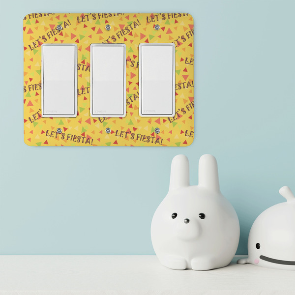 Fiesta - Cinco de Mayo Rocker Light Switch Covers - Triple - IN CONTEXT