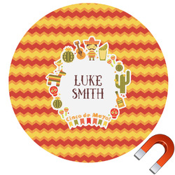 Fiesta - Cinco de Mayo Round Car Magnet - 10" (Personalized)