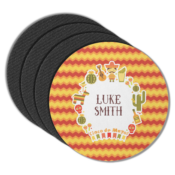 Fiesta - Cinco de Mayo Round Coaster Rubber Back - Main