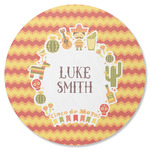 Fiesta - Cinco de Mayo Round Rubber Backed Coaster (Personalized)