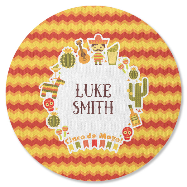 Fiesta - Cinco de Mayo Round Coaster Rubber Back - Single