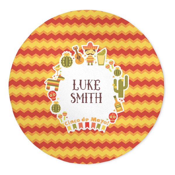 Custom Fiesta - Cinco de Mayo 5' Round Indoor Area Rug (Personalized)