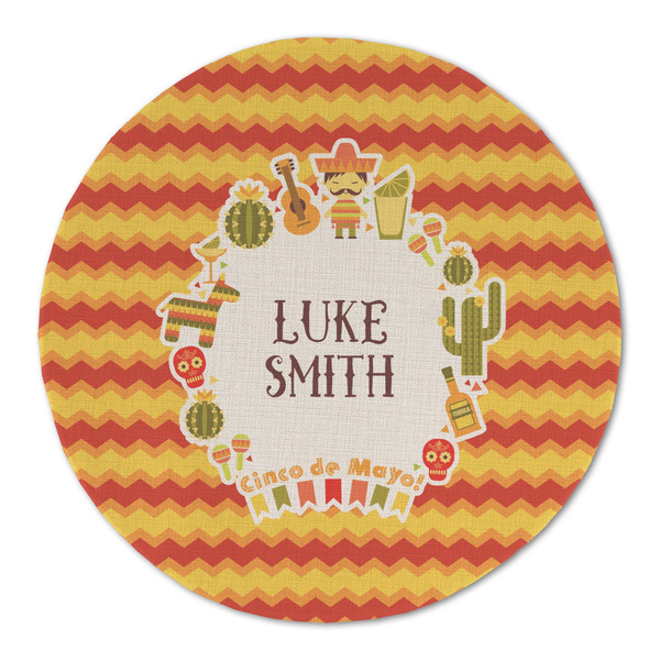 Fiesta - Cinco de Mayo Round Linen Placemats - FRONT (Single Sided)