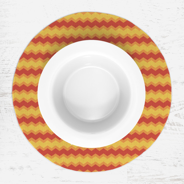 Fiesta - Cinco de Mayo Round Linen Placemats - LIFESTYLE (single)