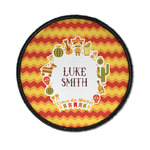 Fiesta - Cinco de Mayo Iron On Round Patch w/ Name or Text
