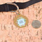 Fiesta - Cinco de Mayo Round Pet ID Tag - Large - In Context