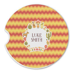Fiesta - Cinco de Mayo Sandstone Car Coaster - Single (Personalized)