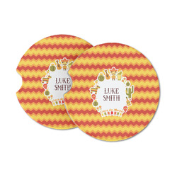 Fiesta - Cinco de Mayo Sandstone Car Coasters - Set of 2 (Personalized)
