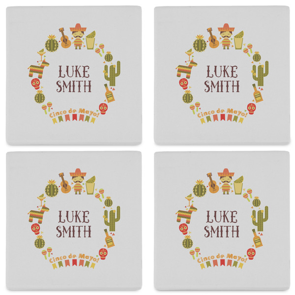 Fiesta - Cinco de Mayo Set of 4 Sandstone Coasters - See All 4 View