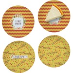 Fiesta - Cinco de Mayo Set of 4 Glass Appetizer / Dessert Plate 8" (Personalized)