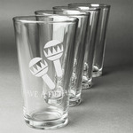 Fiesta - Cinco de Mayo Pint Glasses - Engraved (Set of 4) (Personalized)