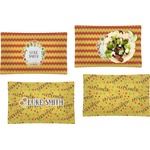 Fiesta - Cinco de Mayo Set of 4 Glass Rectangular Lunch / Dinner Plate (Personalized)