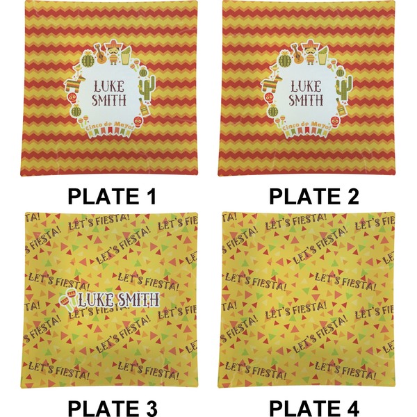 Fiesta - Cinco de Mayo Set of Square Dinner Plates (Approval)