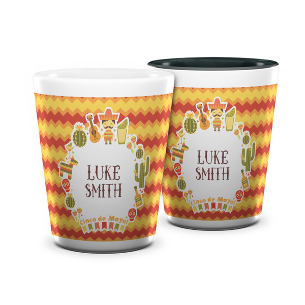Custom Fiesta - Cinco de Mayo Ceramic Shot Glass - 1.5 oz (Personalized)