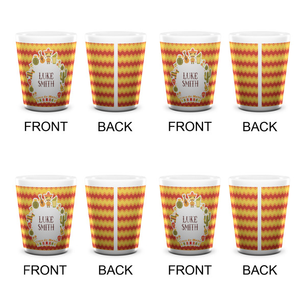 Fiesta - Cinco de Mayo Shot Glass - White - Set of 4 - APPROVAL