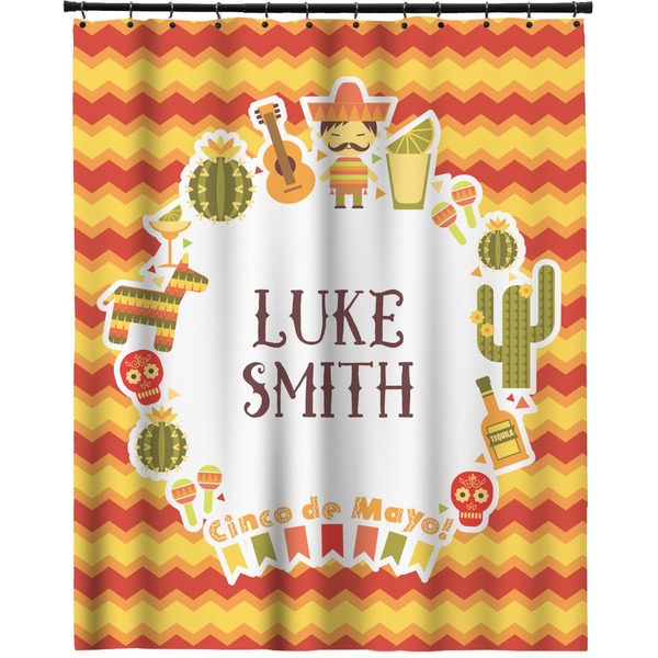 Custom Fiesta - Cinco de Mayo Extra Long Shower Curtain - 70"x84" (Personalized)