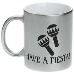 Fiesta - Cinco de Mayo Metallic Silver Mug (Personalized)