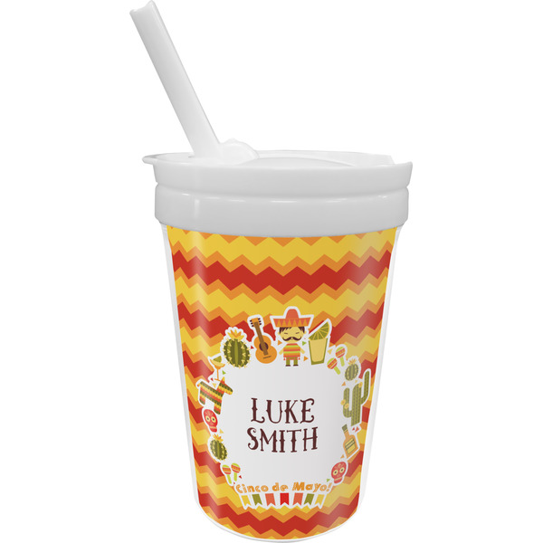 Custom Fiesta - Cinco de Mayo Sippy Cup with Straw (Personalized)