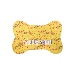 Fiesta - Cinco de Mayo Bone Shaped Dog Food Mat (Small) (Personalized)