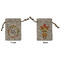 Fiesta - Cinco de Mayo Small Burlap Gift Bag - Front and Back