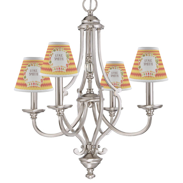 Fiesta - Cinco de Mayo Small Chandelier Shade - LIFESTYLE (on chandelier)