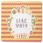 Fiesta - Cinco de Mayo Square Rubber Backed Coaster (Personalized)