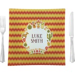 Fiesta - Cinco de Mayo 9.5" Glass Square Lunch / Dinner Plate- Single or Set of 4 (Personalized)