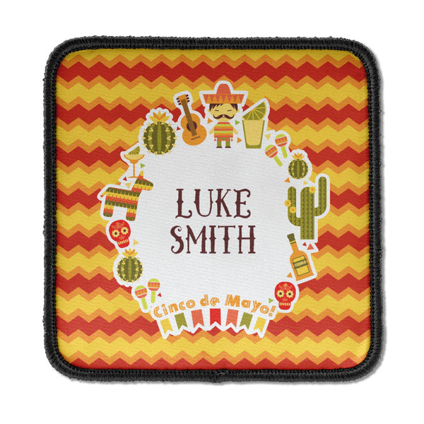 Custom Fiesta - Cinco de Mayo Iron On Square Patch w/ Name or Text