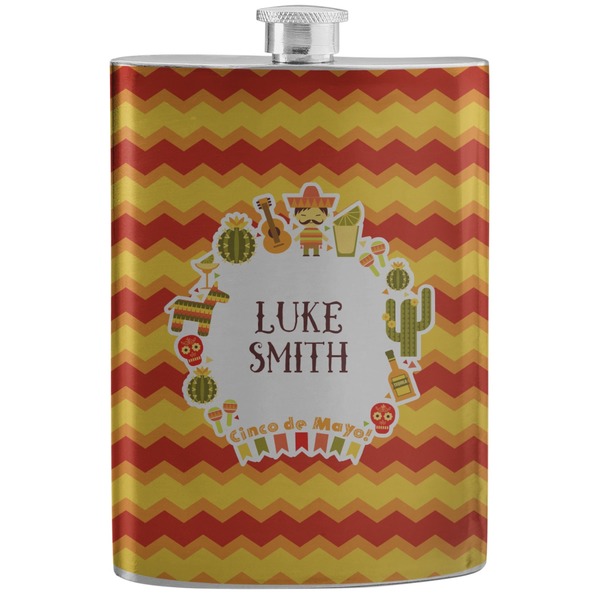 Custom Fiesta - Cinco de Mayo Stainless Steel Flask (Personalized)