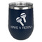 Fiesta - Cinco de Mayo Stainless Wine Tumblers - Navy - Single Sided - Front