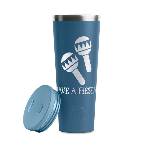 Fiesta - Cinco de Mayo Steel Blue RTIC Everyday Tumbler - 28 oz. - Lid Off