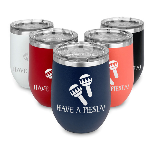Fiesta - Cinco de Mayo Steel Wine Tumblers Multiple Colors
