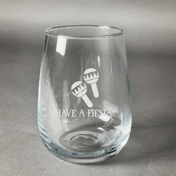 Fiesta - Cinco de Mayo Stemless Wine Glass - Engraved (Personalized)