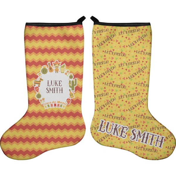 Custom Fiesta - Cinco de Mayo Holiday Stocking - Double-Sided - Neoprene (Personalized)