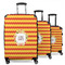 Fiesta - Cinco de Mayo 3 Piece Luggage Set - 20" Carry On, 24" Medium Checked, 28" Large Checked (Personalized)