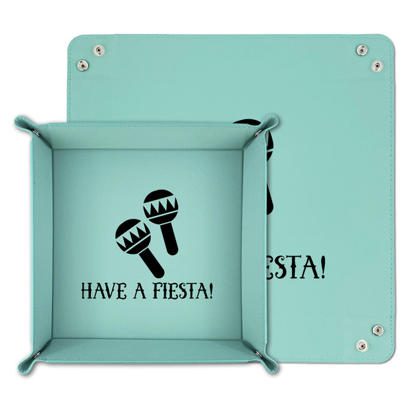 Fiesta - Cinco de Mayo Teal Faux Leather Valet Trays - PARENT MAIN