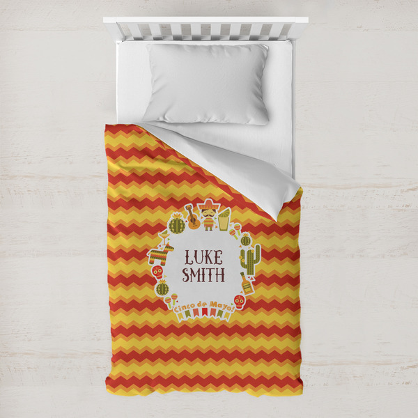 Custom Fiesta - Cinco de Mayo Toddler Duvet Cover w/ Name or Text
