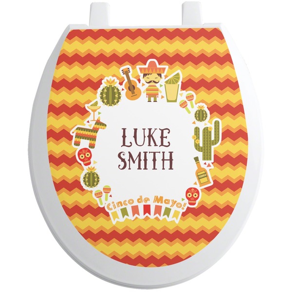 Custom Fiesta - Cinco de Mayo Toilet Seat Decal (Personalized)