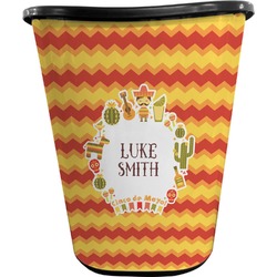 Fiesta - Cinco de Mayo Waste Basket - Single Sided (Black) (Personalized)