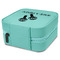 Fiesta - Cinco de Mayo Travel Jewelry Boxes - Leather - Teal - View from Rear