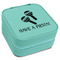 Fiesta - Cinco de Mayo Travel Jewelry Boxes - Leatherette - Teal - Angled View